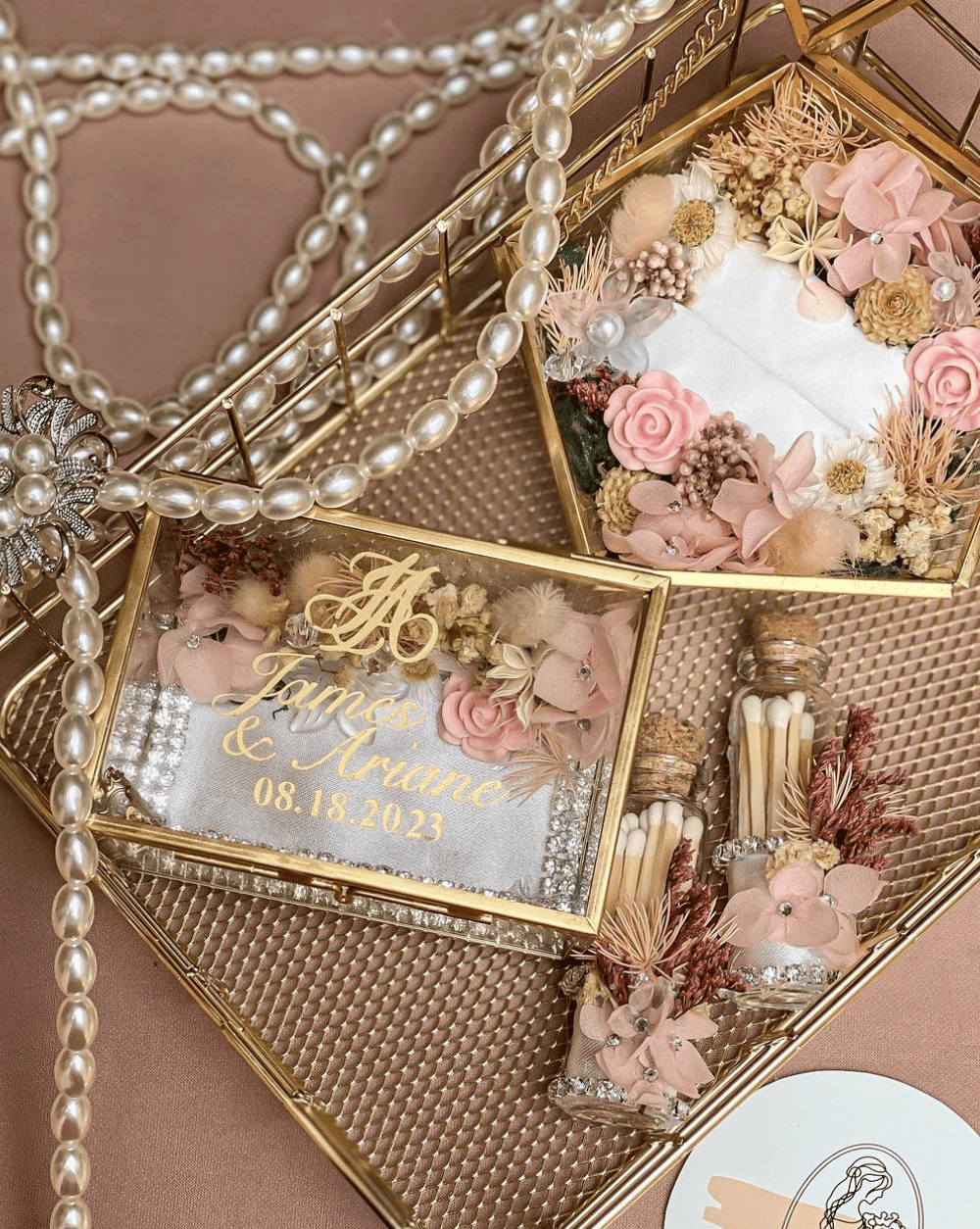 Pearls and handcrafted wedding finishing touches